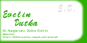 evelin dutka business card